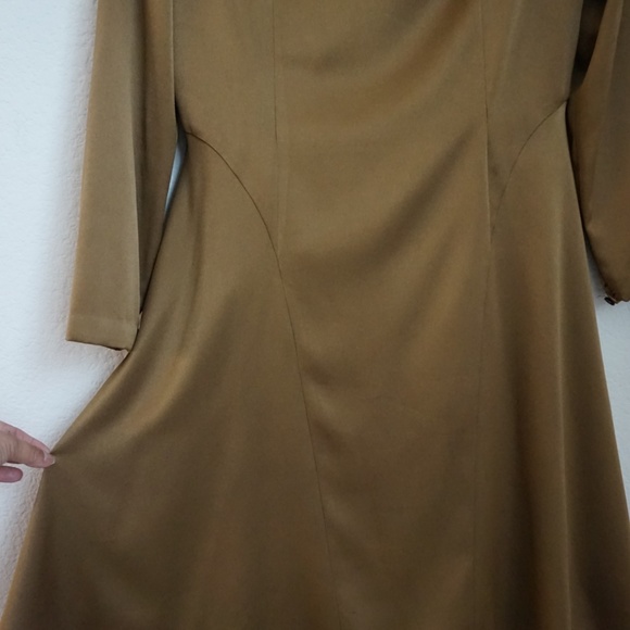 Laura Perro vintage bronze long sleeve swing dress - Picture 4 of 7